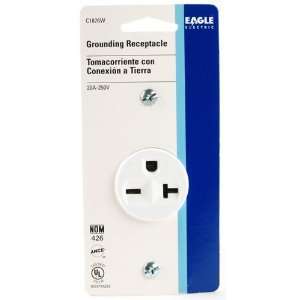  Single Grounding Outlet, White