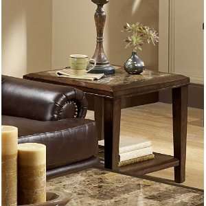   3276 04 Belvedere Living Room End Table, Espresso Furniture & Decor