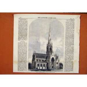  British Protestant Church Nice C1859 London News Print 
