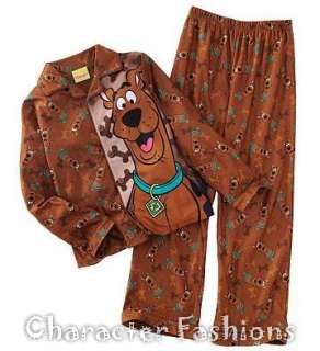 SCOOBY DOO Pajamas pjs Shirt Pants Size 4 8 10 WARM  