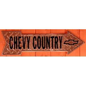  Chevy Country Arrow Metal Sign 