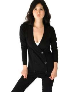    American Apparel Fine Jersey Double Breasted Cardigan Clothing