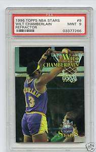 1996 Topps NBA Stars Wilt Chamberlain Refractor #9 PSA  