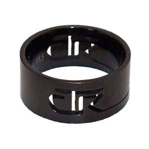 Black Cutout Stainless Steel CTR Ring Jewelry