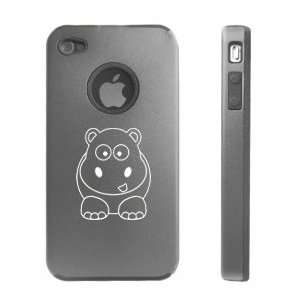   Aluminum & Silicone Case Cover Cute Hippo Cell Phones & Accessories