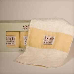  Simple by Bebe au Lait Buttercup Organic Burp Cloth 3 Pack Baby