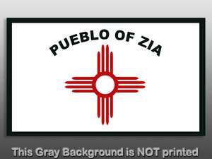 Zia Pueblo Tribe Flag Sticker  decal New Mexico native  
