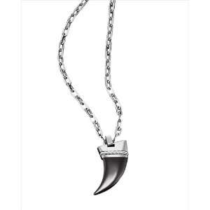 Triton Stainless Steel Claw Pendant with Titanium and Sterling Silver 