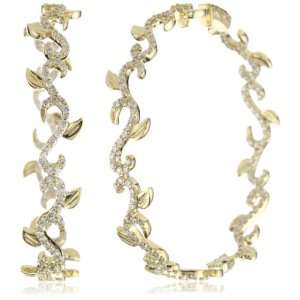    Katie Decker Ivy 2 Inch Pave Diamond Hoop Earrings Jewelry