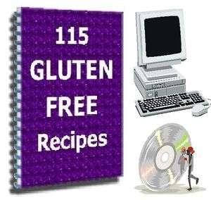 115 Gluten Free + 500 Diabetic Recipes ~ 2 Books on CD  