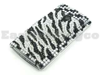 Crystal Bling Case Cover Sony Ericsson Xperia X10 Zebra  