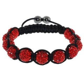 Jabari Jewelry Red Swarovski Crystal Jabari Disco Ball Bracelet 