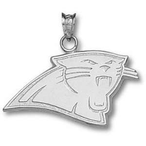   Panthers 5/8 Sterling Silver Panther Head Pendant