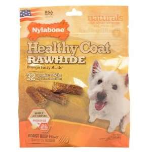  Nylabone USA Rawhide Healthy Coat Fatty Acid 32ct 2 Pet 
