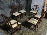   MAHOGANY CHIPPENDALE LINK TAYLOR DINING ROOM CHAIRS WOW  