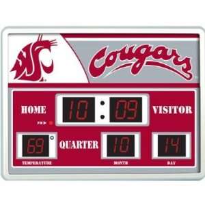 Washington State Cougars Scoreboard Clock Thermometer NFL Football Fan 