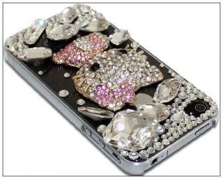 Luxus Hello Kitty Bling Strass Tasche Case Etui Hülle Cover f iPhone 