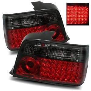  92 98 BMW E36 4 Door LED Tail Lights   Red Smoke 