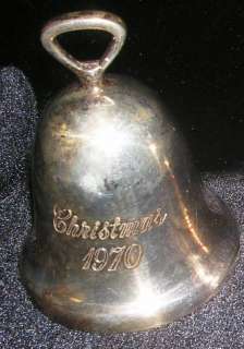 Reed and Barton Silver Plated 1970 Christmas Bell  