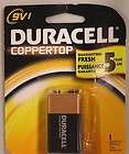 duracell coppertop 9v alkaline battery  