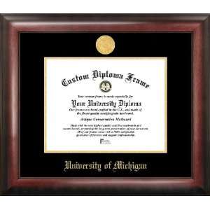  University of Michigan Gold Embossed Diploma Frame Sports 