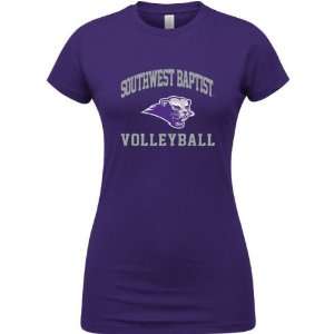   Bearcats Purple Womens Volleyball Arch T Shirt