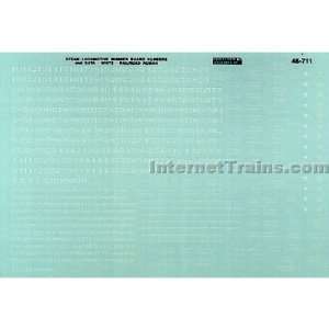 Microscale O Scale Data & Numberboards Decal Set   Railroad 
