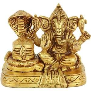   with Shiva Linga (Small Sculpture)   Brass Sculpture