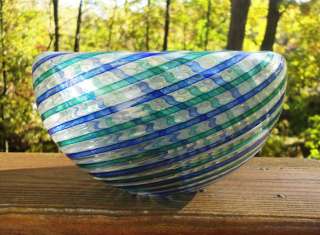Vintage Murano ORLANDO ZENNARO Art Glass Bowl Signed  