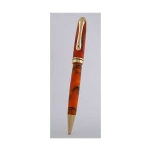  Euro Series Gold Twist Pen with roller clip in Orange with 