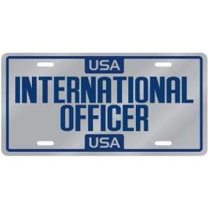   Usa International Officer  License Plate Occupations