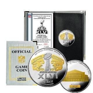 NFL Super Bowl XLVI Official 2 Tone Flip Coin