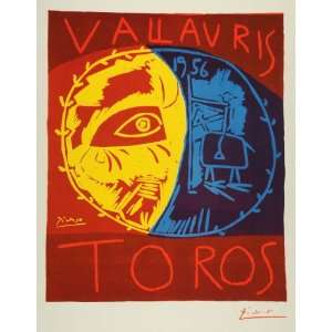 com 1957 Print Pablo Picasso Poster 1956 Vallauris Exposition France 