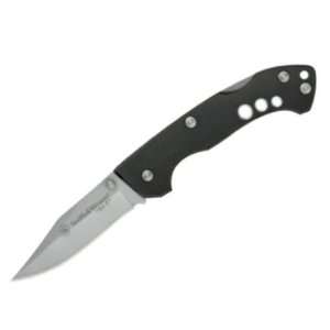   Lockback Knife with Black Textured Aluminum Handles
