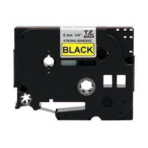  Brother P Touch TZ Laminated Tapes. .25IN X26.2FT BLK 