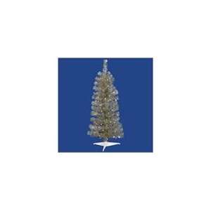   Champagne Artificial Pencil Tinsel Christmas Tree   C