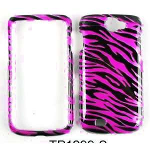   Zebra Pink Black Design Hard Snap on Case Cell Phones & Accessories