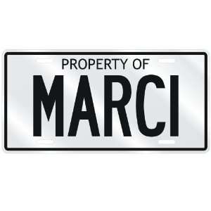  NEW  PROPERTY OF MARCI  LICENSE PLATE SIGN NAME
