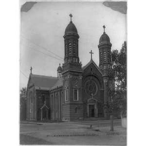   Church,religious buildings,domes,Ironton,Ohio,OH,1900
