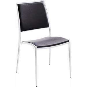 Sunpan Modern Home   Bistro Stacking Chair in Black Leatherette (Set 