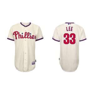  #33 Cliff Lee Cream 2011 MLB Authentic Jerseys Cool Base Jersey 