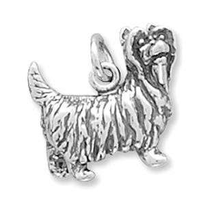  Dog Breed   Yorkshire Terrier Charm Sterling Silver 
