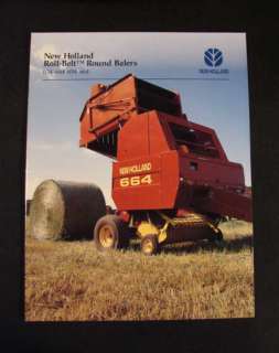 New Holland 634 644 654 664 Round Baler Brochure 1995  