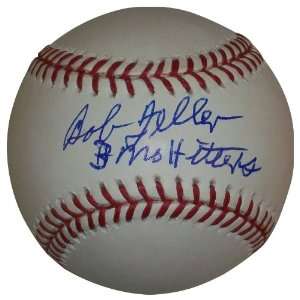 MLB Cleveland Indians Bob Feller 3 No Hitters Autographed Baseball 
