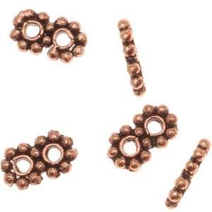 Bali Style Copper Double Daisy Two Strand Spacer Bars 4mm (24)