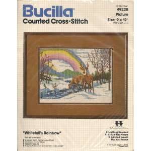  Bucilla Whitetails Rainbow Counted Cross stitch Kit 9 x 