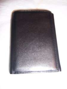 NIB Buxton Leather Trifold Wallet,Black  