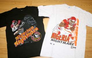 Vintage Nigerian Nightmare Christian Okoye KC Chiefs T Shirt 