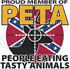 Funny T Shirt Proud Member Of Peta People Eating Tasty Animals Large 