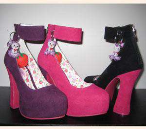 Highest Heel Collection   Wishes 21   Purple & Fuchsia Velvet  